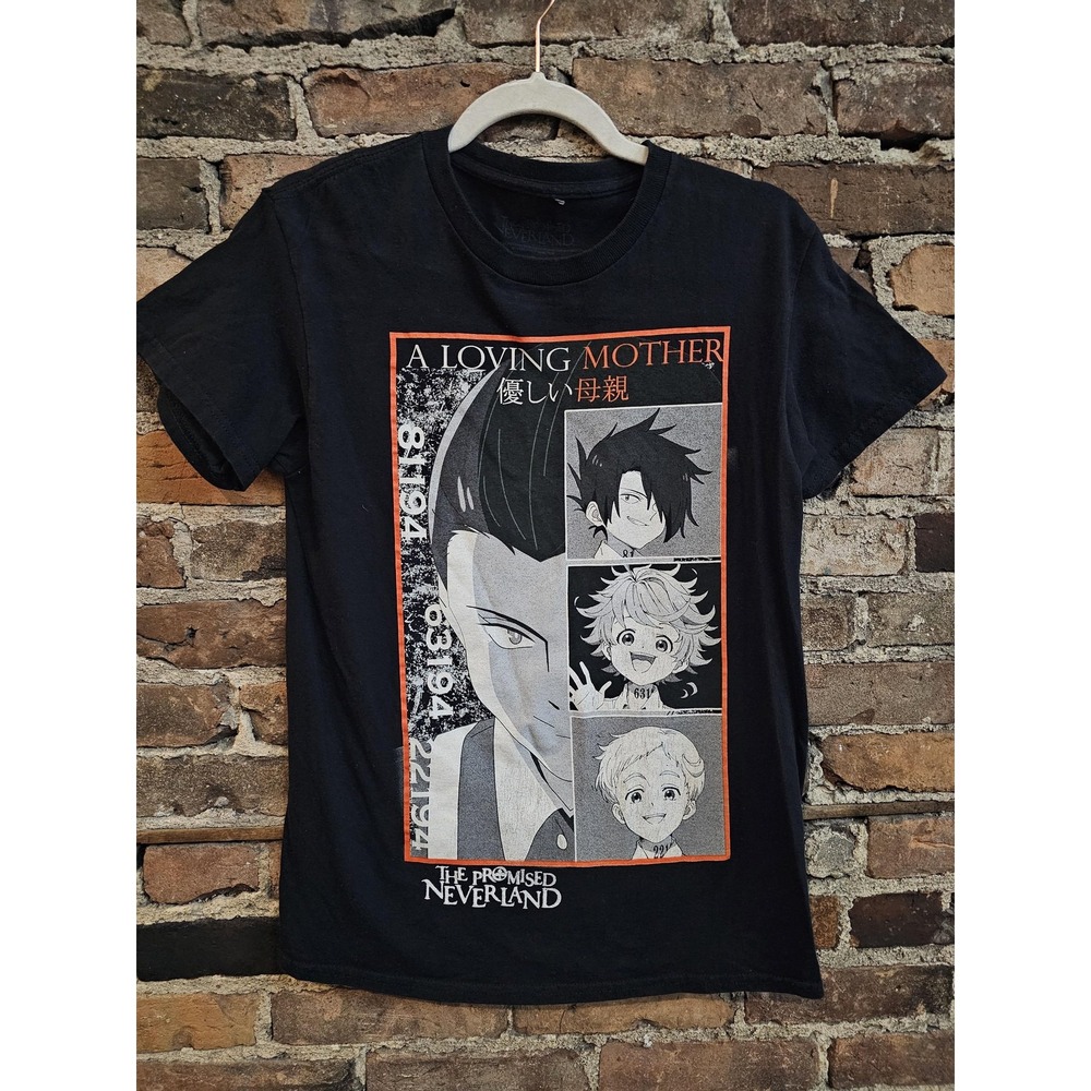 The Promised Neverland Shirt Mens Small Black‎ A Loving Mother Anime Graphic Tee